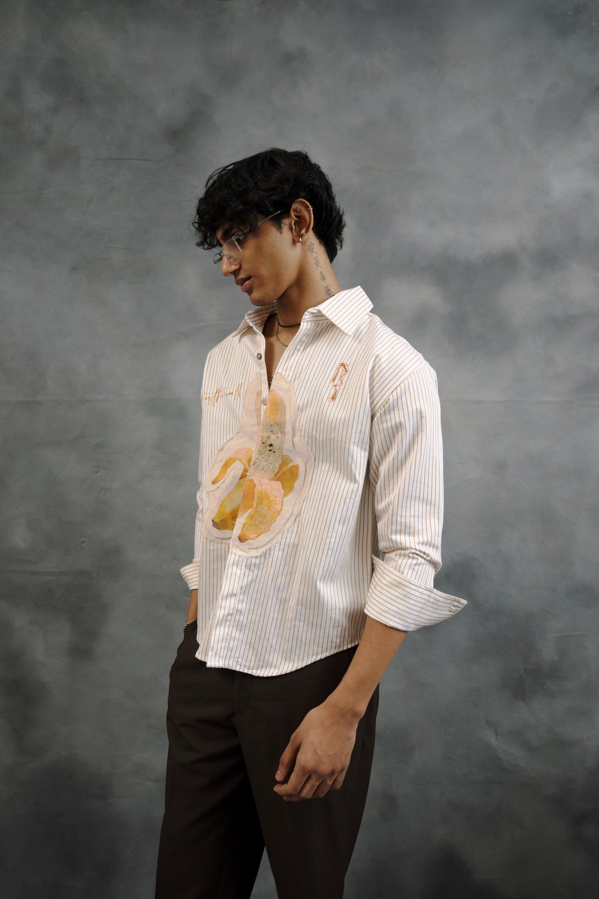 not2Deep Cotton | White/Brown Striped