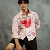 First Bite Striped Shirt | Pastel Raspberry