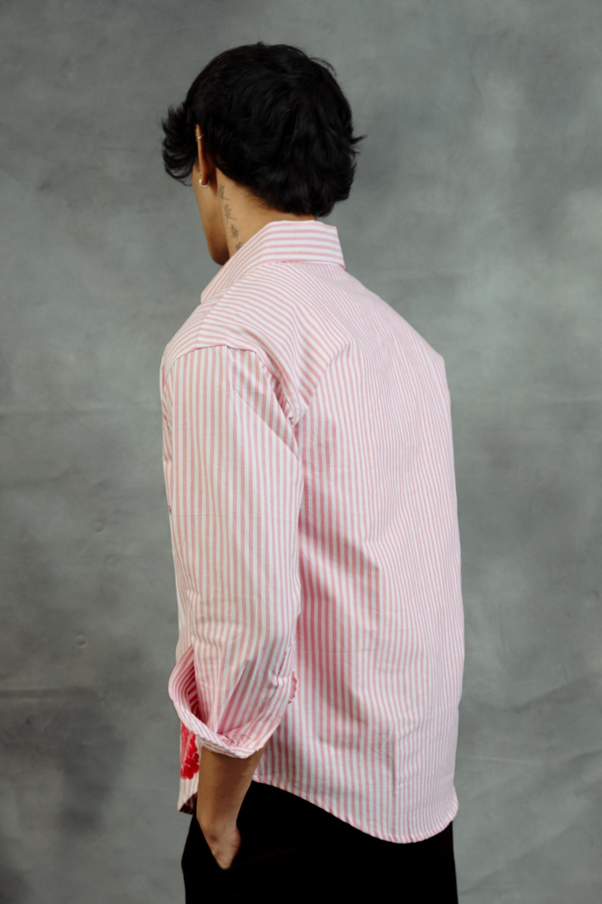 First Bite Striped Shirt | Pastel Raspberry