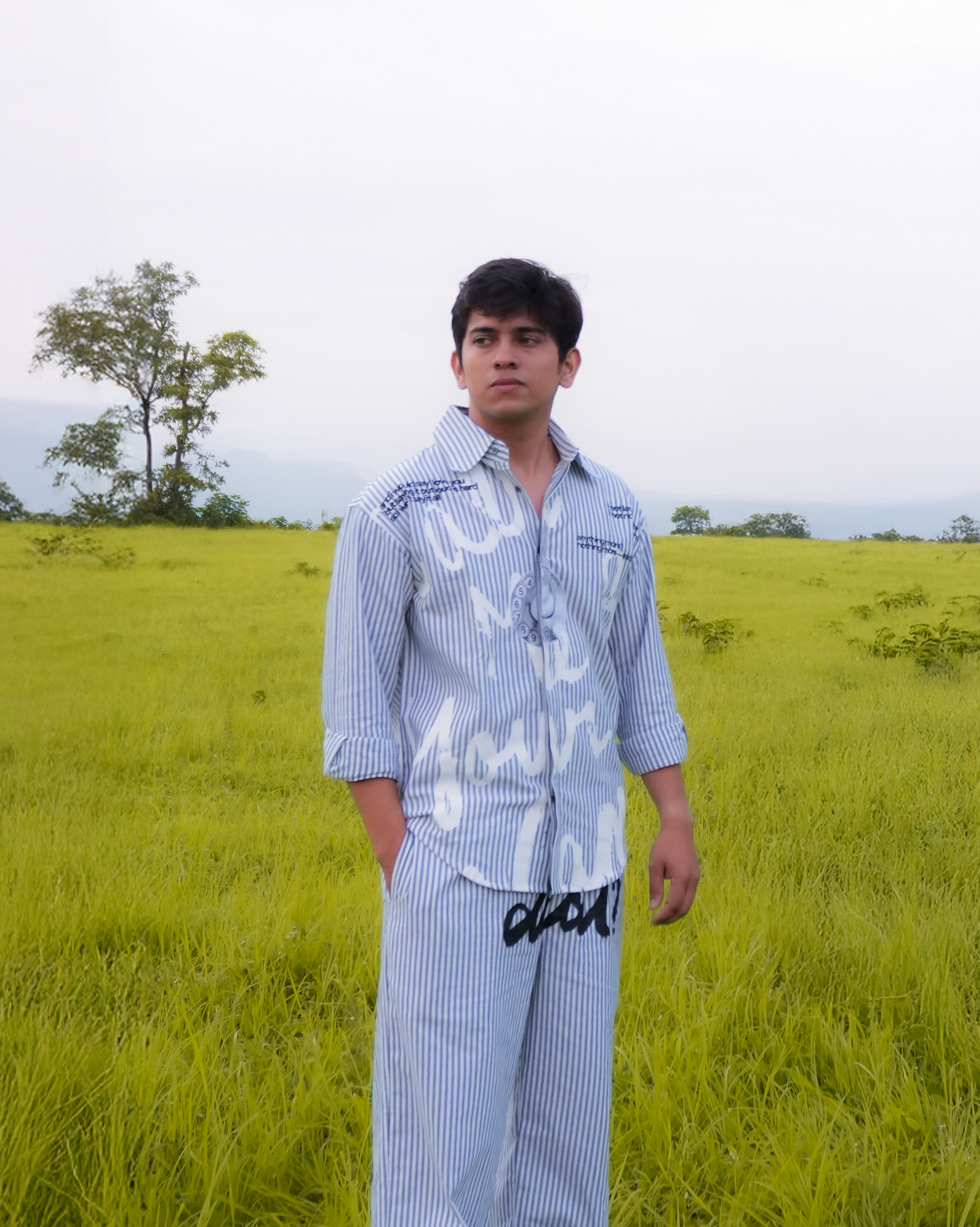 CMBYN Striped Shirt | Pastel Grey