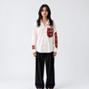 Maayka | Laal Patchwork Full Sleeve Shirt