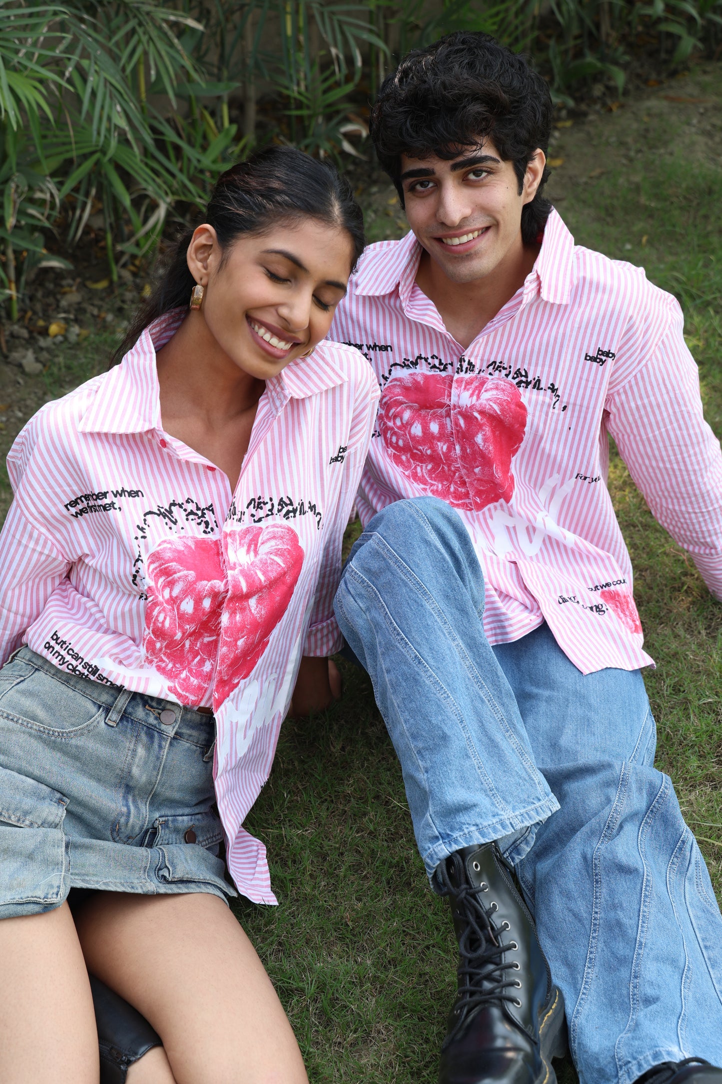 First Bite Striped Shirt | Pastel Raspberry