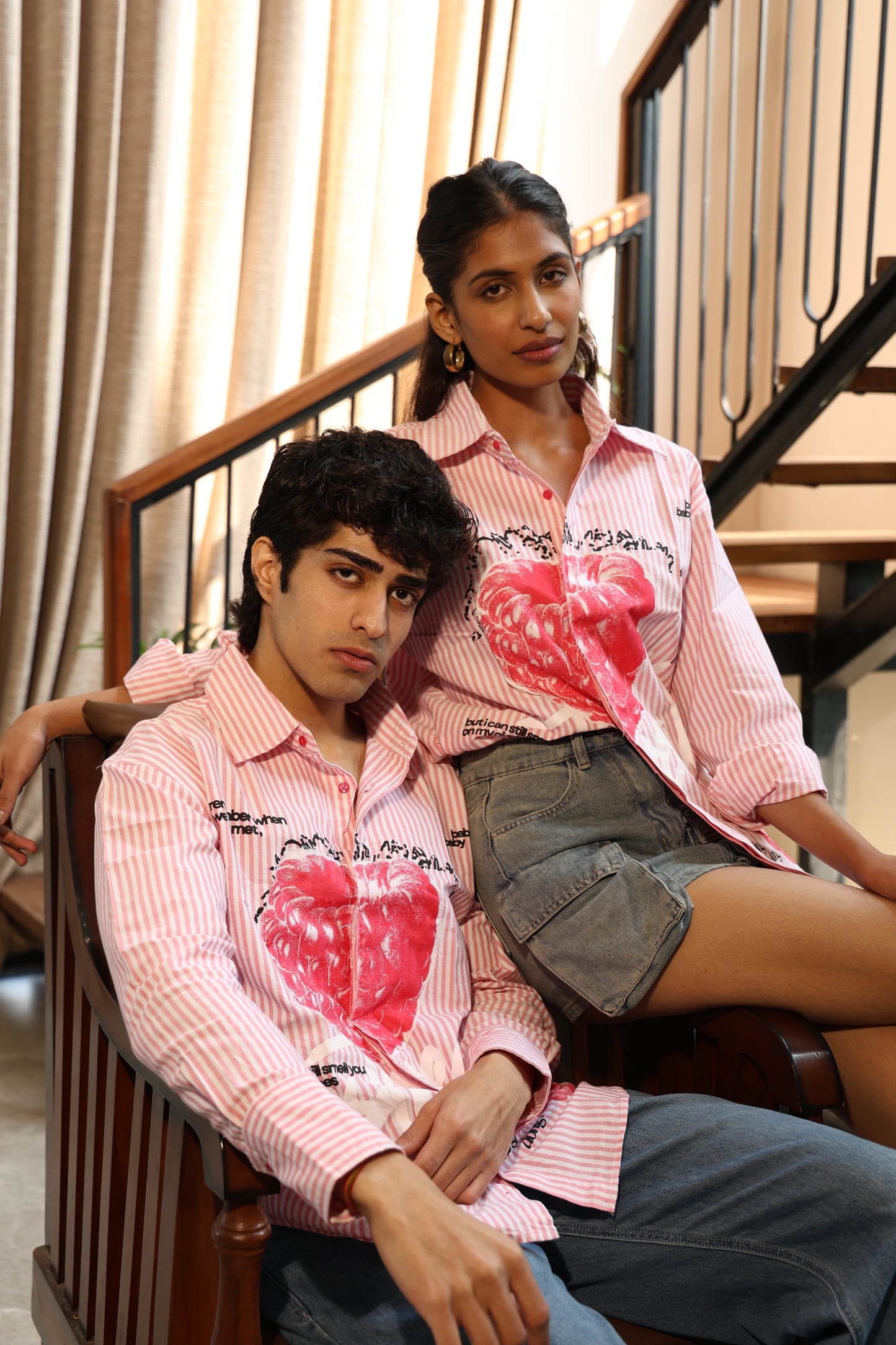 First Bite Striped Shirt | Pastel Raspberry