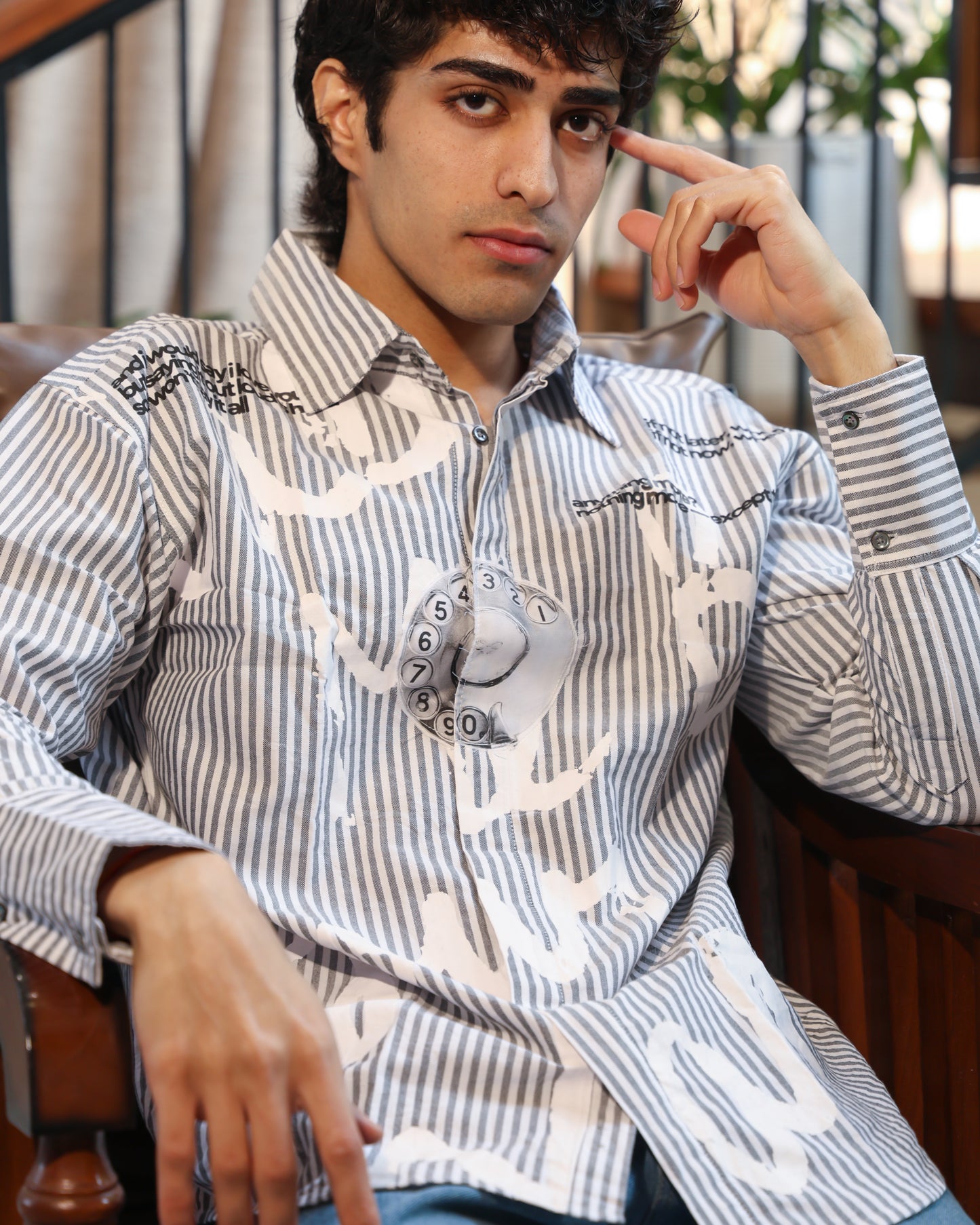 CMBYN Striped Shirt | Pastel Grey