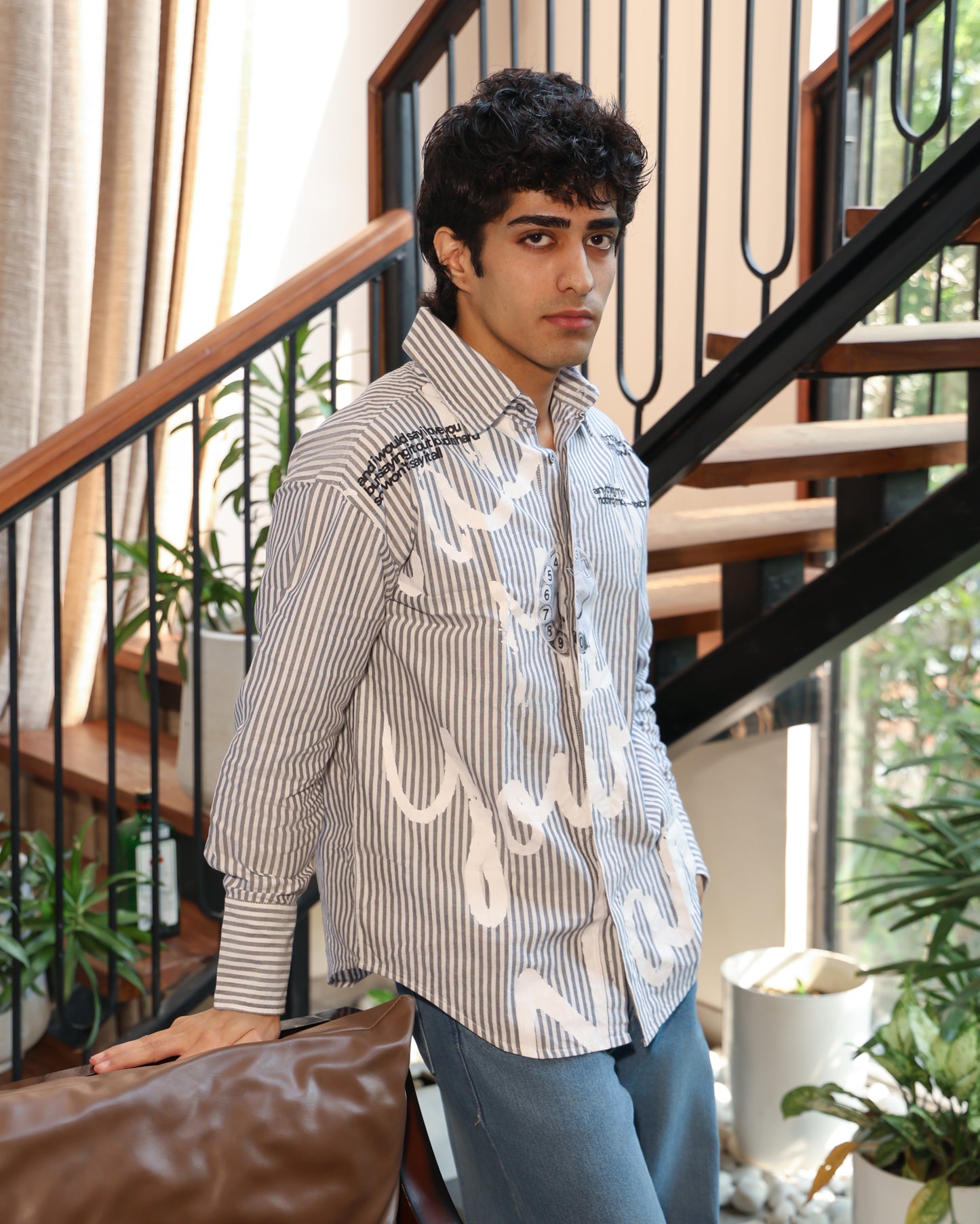 CMBYN Striped Shirt | Pastel Grey