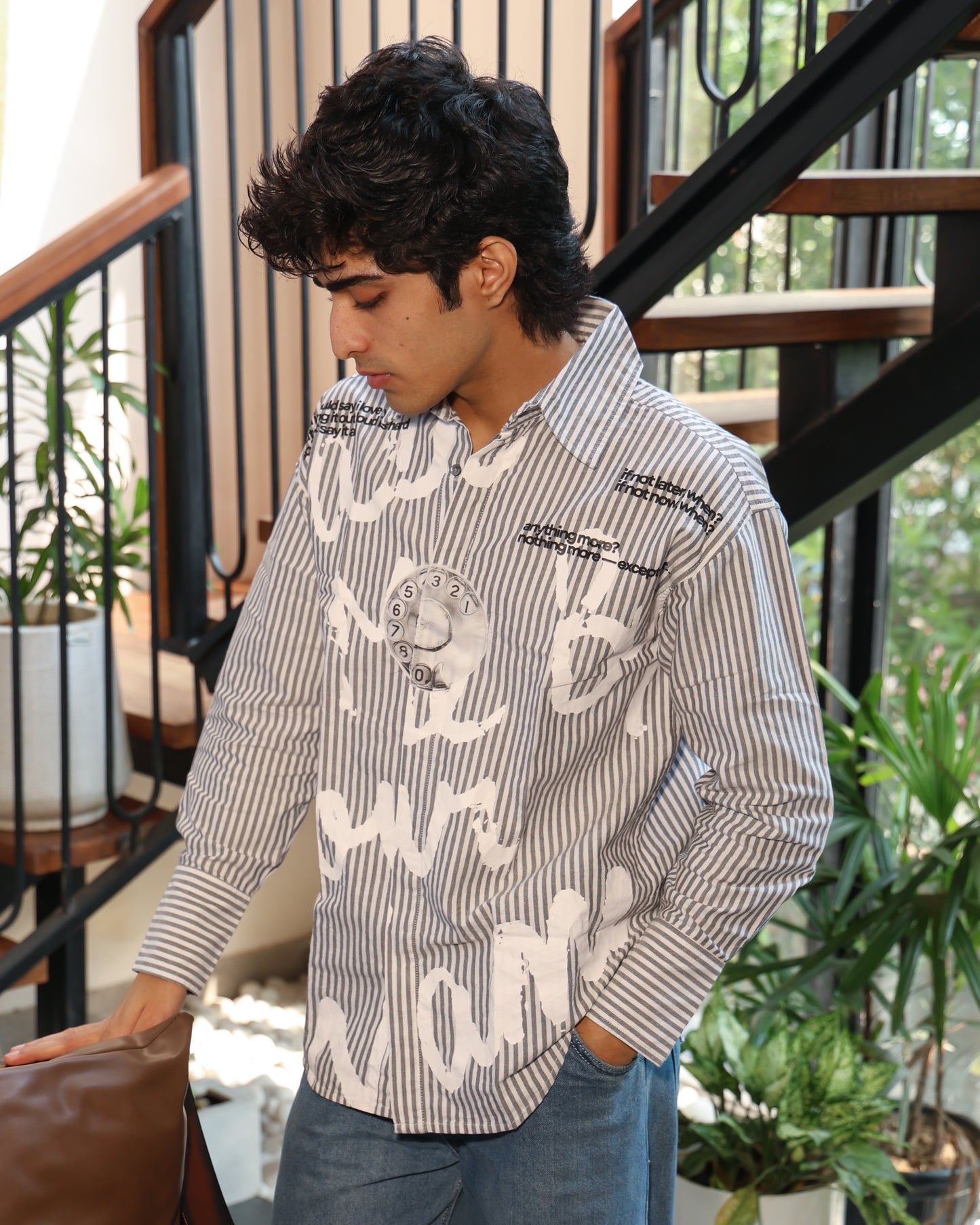 CMBYN Striped Shirt | Pastel Grey