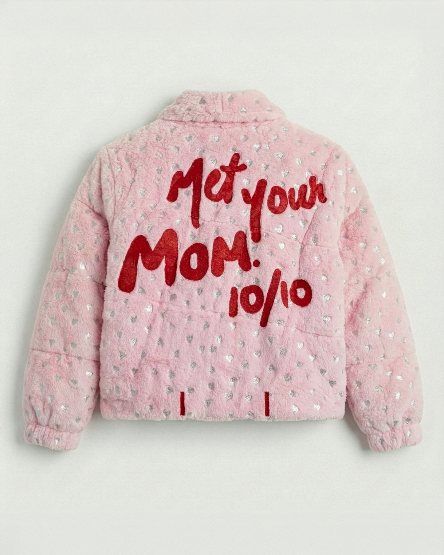 Mom's Love Puff Jacket | Baby Pink