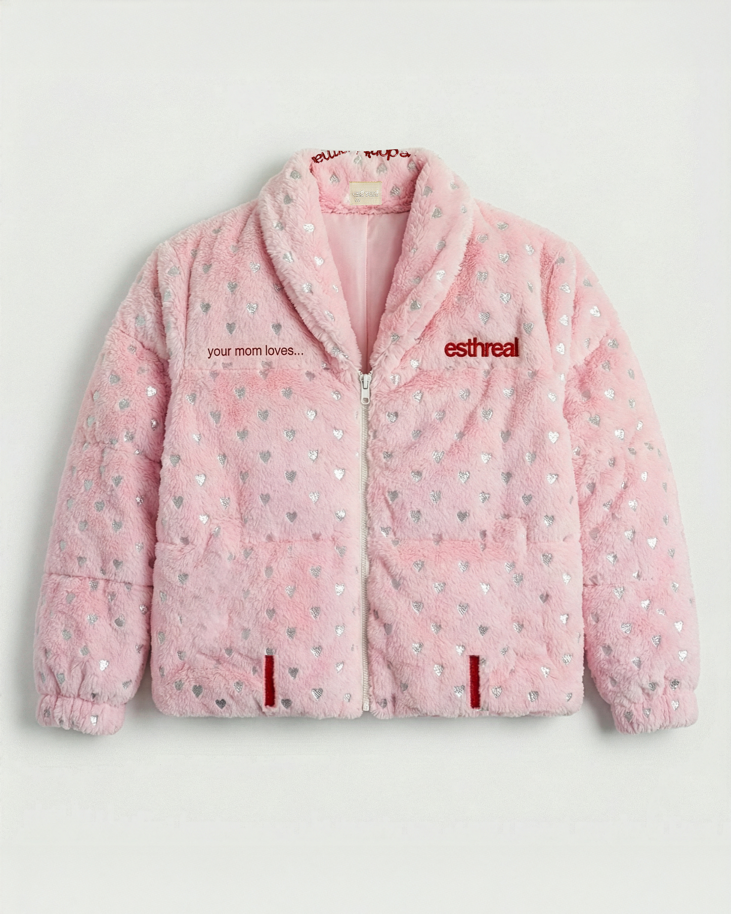 Mom's Love Puff Jacket | Baby Pink