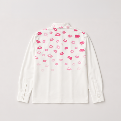 Kissed | White - Bomario | 4 Hand Beaded Kisses | 1/1