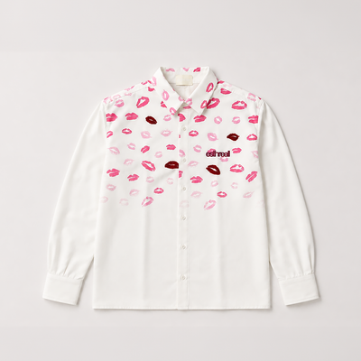 Kissed | White - Bomario | 4 Hand Beaded Kisses | 1/1