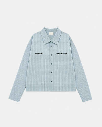 Burnt Toast Box Shirt | Honeycomb Blue
