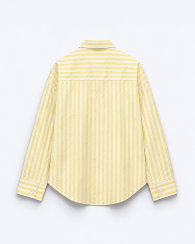 ClaspedIn Twill Linen | Full Sleeved Striped Shirt