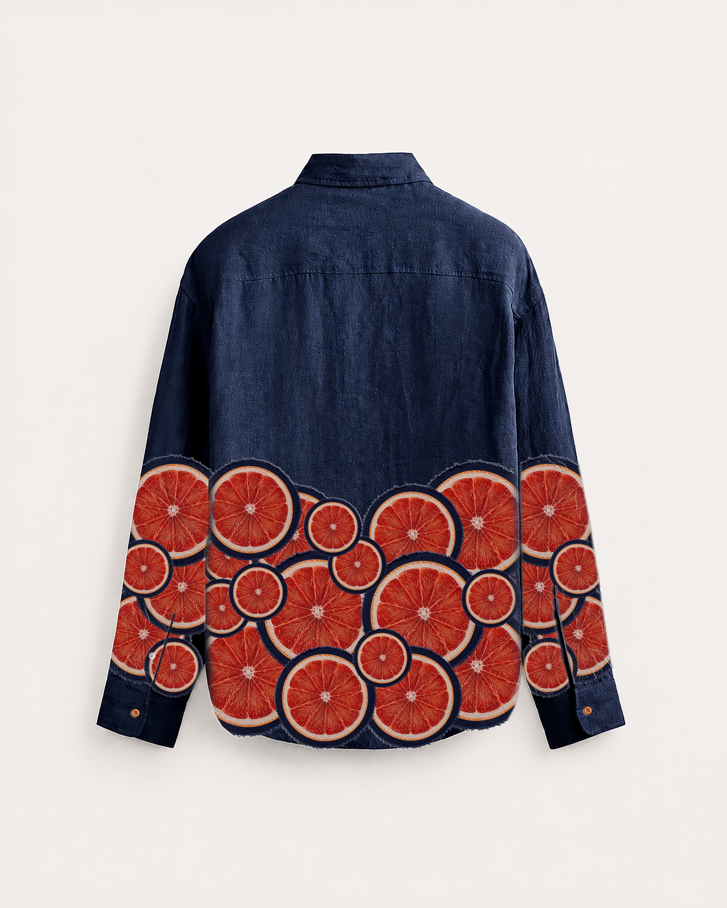 Grapefruit Gasm - Navy | Linen Relaxed Shirt | PREORDER