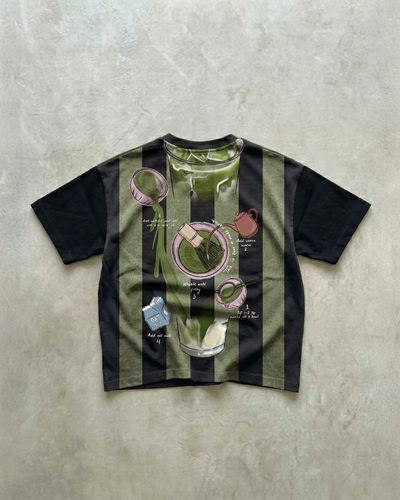 Matcha | Retro Striped Box Tee
