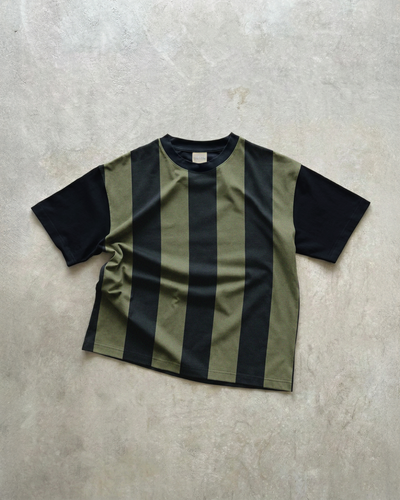 Matcha | Retro Striped Box Tee